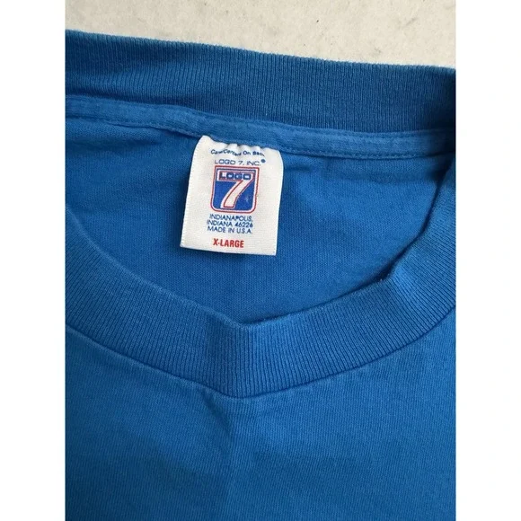 Vintage Carolina Panthers Shirt Men's XL Logo 7 3D Blue Single Stitch 90s - Picture 3 of 9